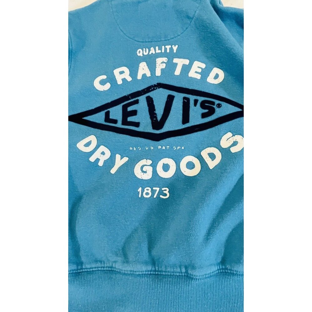 Levi's Boys Blue Zip Up Lined Hoodie S Turquoise Blue Youth Sweatshirt - Picture 13 of 13